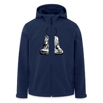 Young Buddha No.1_2c - Recycelte Männer Softshell-Jacke von Stanley/Stella - Navy - Vorne - AI Model Male 185 light (185cm)