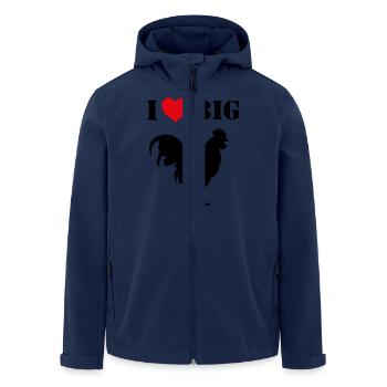 I Love big Cocks - Recycelte Männer Softshell-Jacke von Stanley/Stella - Navy - Vorne - AI Model Male 185 light (185cm)