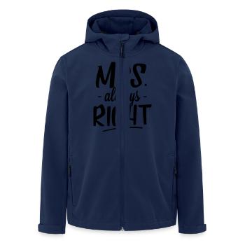 Mrs. Always Right - Recycelte Männer Softshell-Jacke von Stanley/Stella - Navy - Vorne - AI Model Male 185 light (185cm)
