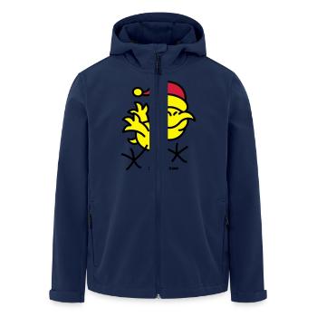 Merry Christmas Chicken - Men’s Recycled Softshell Jacket by Stanley/Stella - navy - Front - AI Model Male 185 light (185cm)