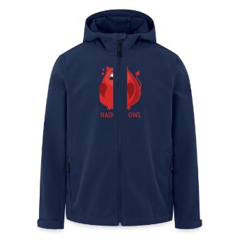 Frech Owl St. Valentinstag Geschenk-Liebhaber - Recycelte Männer Softshell-Jacke von Stanley/Stella - Navy - Vorne - AI Model Male 185 light (185cm)