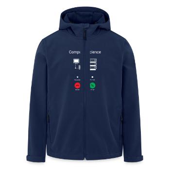 Les appels de PC - Veste softshell homme en polyester recyclé Stanley/Stella - marine - Devant - AI Model Male 185 light (185cm)