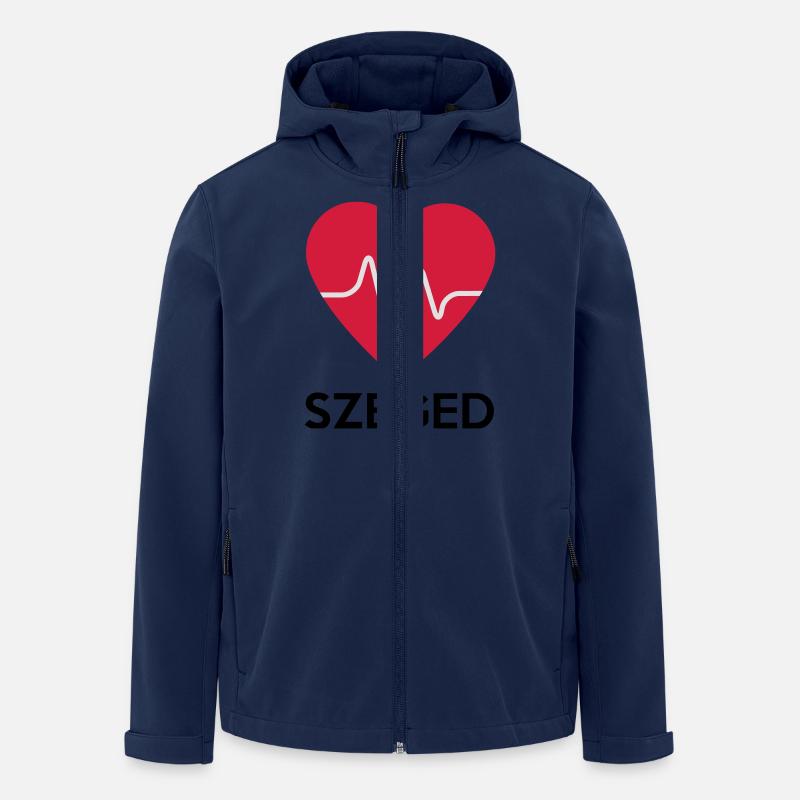 Herz Szeged - Recycelte Männer Softshell-Jacke von Stanley/Stella - Navy