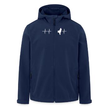 Lustige Malinois Geschenk-Idee - Recycelte Männer Softshell-Jacke von Stanley/Stella - Navy - Vorne - AI Model Male 185 light (185cm)