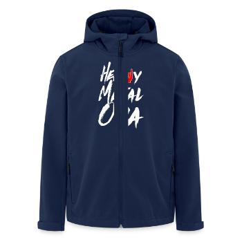 Opa / Großvater Hoodie / Kapuzenpullover "Heavy M - Recycelte Männer Softshell-Jacke von Stanley/Stella - Navy - Vorne - AI Model Male 185 light (185cm)