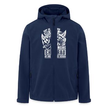 Leben nach Tod Ehefrau - Recycelte Männer Softshell-Jacke von Stanley/Stella - Navy - Vorne - AI Model Male 185 light (185cm)