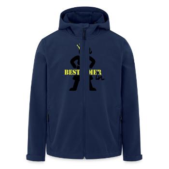 Bestimmerin_2C - Recycelte Männer Softshell-Jacke von Stanley/Stella - Navy - Vorne - AI Model Male 185 light (185cm)