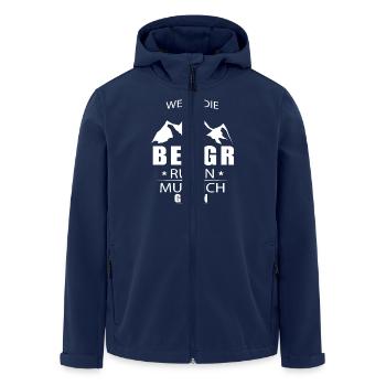 Montagnes - Veste softshell homme en polyester recyclé Stanley/Stella - marine - Devant - AI Model Male 185 light (185cm)