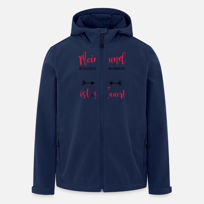 schlauer Hund - Recycelte Männer Softshell-Jacke von Stanley/Stella - Navy