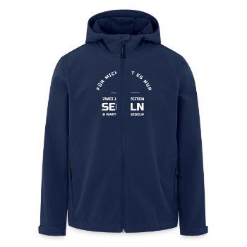 SEGELN-warten auf... - Recycelte Männer Softshell-Jacke von Stanley/Stella - Navy - Vorne - AI Model Male 185 light (185cm)