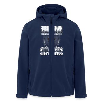 FEUERWEHRMANN - Ehre und Stolz - Recycelte Männer Softshell-Jacke von Stanley/Stella - Navy - Vorne - AI Model Male 185 light (185cm)