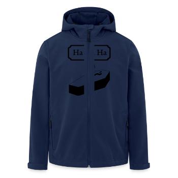 hahaha - Men’s Recycled Softshell Jacket by Stanley/Stella - navy - Front - AI Model Male 185 light (185cm)