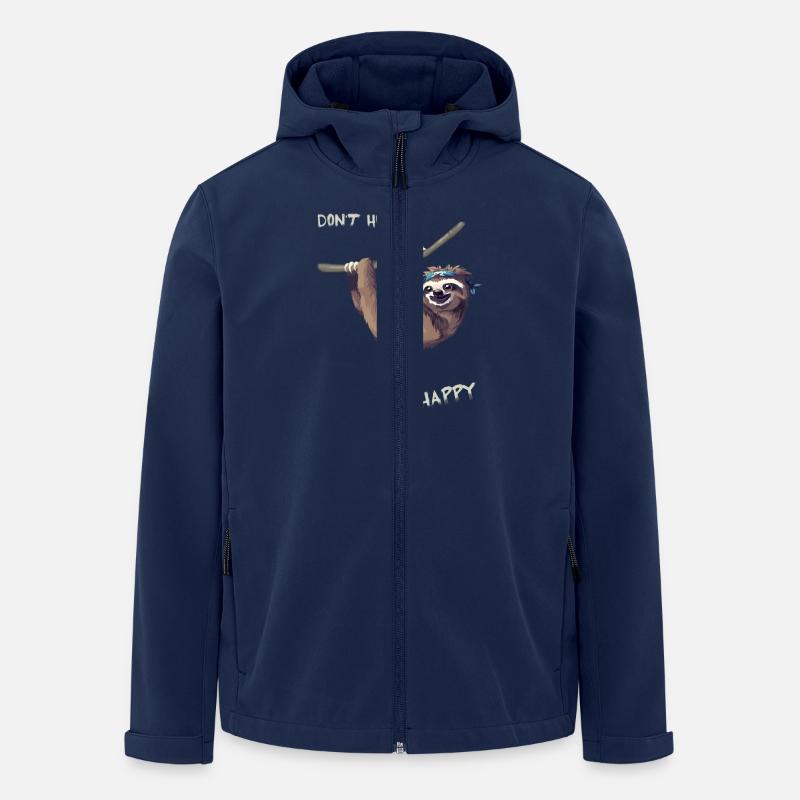 Faultier abhängen chillen fun Humor Nerd langsam l - Recycelte Männer Softshell-Jacke von Stanley/Stella - Navy