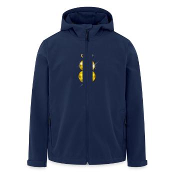 bougie d’anniversaire 8 - Crown - - or - Veste softshell homme en polyester recyclé Stanley/Stella - marine - Devant - AI Model Male 185 light (185cm)