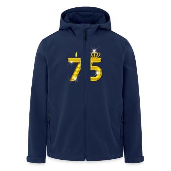 bougie d’anniversaire 75 - Crown - - or - Veste softshell homme en polyester recyclé Stanley/Stella - marine - Devant - AI Model Male 185 light (185cm)