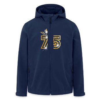75 - Birthday - Queen - Gold - Burlesque - Veste softshell homme en polyester recyclé Stanley/Stella - marine - Devant - AI Model Male 185 light (185cm)