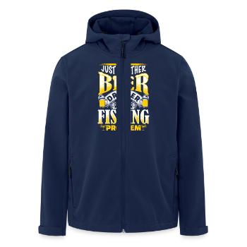 Beer Drinker - Fishing Problem - EN - Men’s Recycled Softshell Jacket by Stanley/Stella - navy - Front - AI Model Male 185 light (185cm)