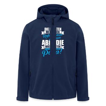 Die Wichtigsten nennen mich Papa! - Recycelte Männer Softshell-Jacke von Stanley/Stella - Navy - Vorne - AI Model Male 185 light (185cm)