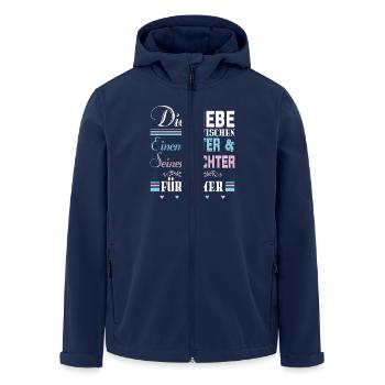 Die Liebe zwischen Vater & Tochter - Recycelte Männer Softshell-Jacke von Stanley/Stella - Navy - Vorne - AI Model Male 185 light (185cm)