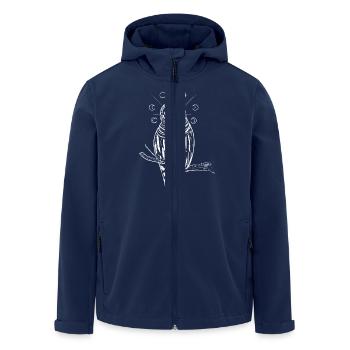 Witch Owl - Recycelte Männer Softshell-Jacke von Stanley/Stella - Navy - Vorne - AI Model Male 185 light (185cm)
