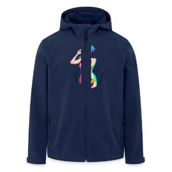 logged in - Recycelte Männer Softshell-Jacke von Stanley/Stella - Navy - Vorne - AI Model Male 185 light (185cm)