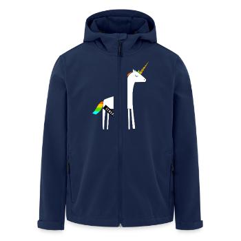 Sale licorne / drôle / Provocateur - Veste softshell homme en polyester recyclé Stanley/Stella - marine - Devant - AI Model Male 185 light (185cm)