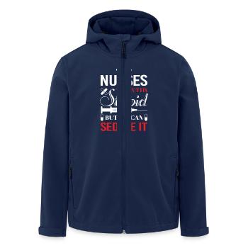 Nurses we can't fix stupid but we can sedate it - Men’s Recycled Softshell Jacket by Stanley/Stella - navy - Front - AI Model Male 185 light (185cm)