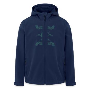 Born to fish forced to work - Veste softshell homme en polyester recyclé Stanley/Stella - marine - Devant - AI Model Male 185 light (185cm)