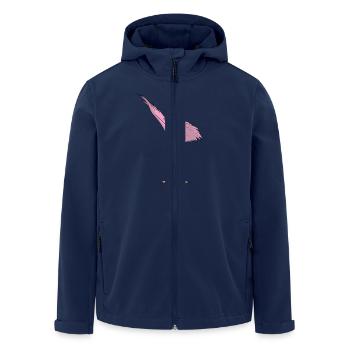 Dancing Flamingo - Flamenco Dabbing Dance - Men’s Recycled Softshell Jacket by Stanley/Stella - navy - Front - AI Model Male 185 light (185cm)