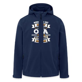 Opa - Recycelte Männer Softshell-Jacke von Stanley/Stella - Navy - Vorne - AI Model Male 185 light (185cm)