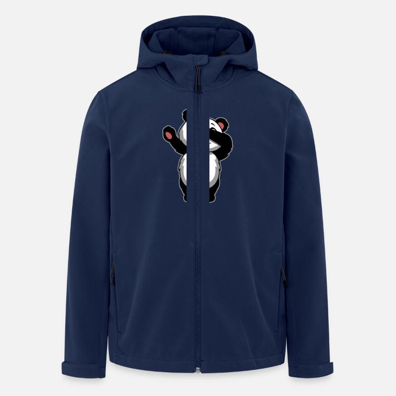 Dabbing Panda Bear - Dab Panda - Men’s Recycled Softshell Jacket by Stanley/Stella - navy