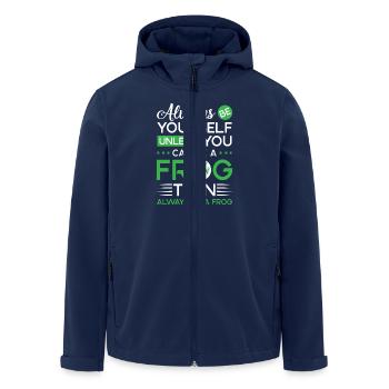 Always be yourself unless you can be a Frog - Veste softshell homme en polyester recyclé Stanley/Stella - marine - Devant - AI Model Male 185 light (185cm)