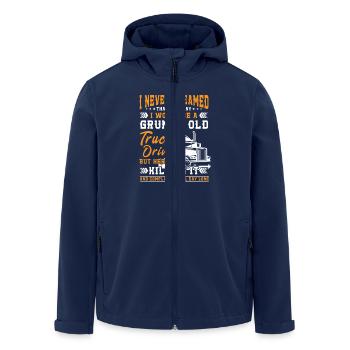 Grumpy old truck driver killing it - Men’s Recycled Softshell Jacket by Stanley/Stella - navy - Front - AI Model Male 185 light (185cm)