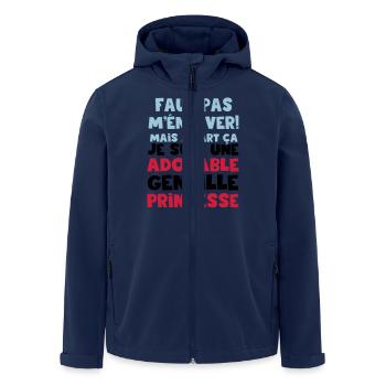 une adorable gentille princesse - Veste softshell homme en polyester recyclé Stanley/Stella - marine - Devant - AI Model Male 185 light (185cm)