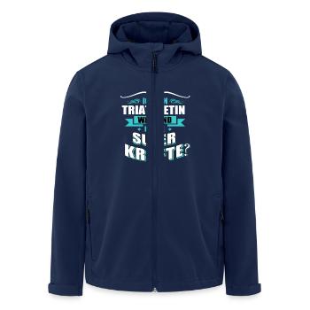TRIATHLETIN -Superkräfte GESCHENK - Recycelte Männer Softshell-Jacke von Stanley/Stella - Navy - Vorne - AI Model Male 185 light (185cm)