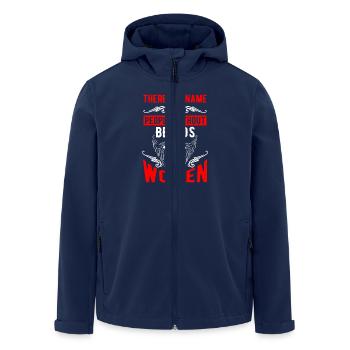 There's a name for people without beards Woman - Men’s Recycled Softshell Jacket by Stanley/Stella - navy - Front - AI Model Male 185 light (185cm)