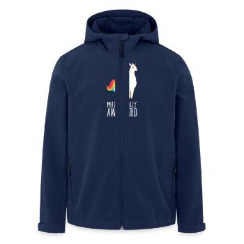 Majestically Awkward - Llamacorn - Recycelte Männer Softshell-Jacke von Stanley/Stella - Navy - Vorne - AI Model Male 185 light (185cm)