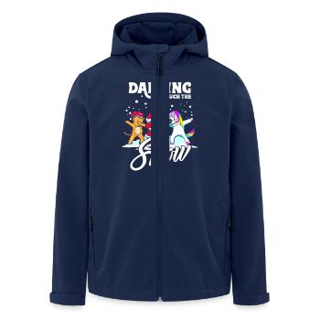 Dabbing Santa Dab Katze Einhorn Weihnachten - Recycelte Männer Softshell-Jacke von Stanley/Stella - Navy - Vorne - AI Model Male 185 light (185cm)