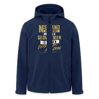 Geomatiker Geomatik Vermessungstechniker Geschenk - Recycelte Männer Softshell-Jacke von Stanley/Stella - Navy - Vorne - AI Model Male 185 light (185cm)