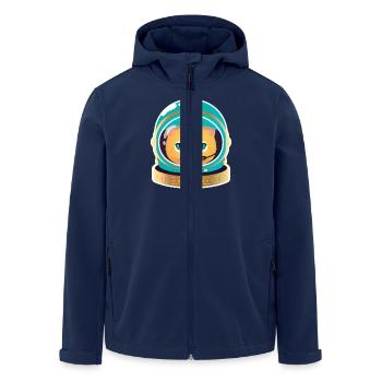 Cosmonaut Cat - Recycelte Männer Softshell-Jacke von Stanley/Stella - Navy - Vorne - AI Model Male 185 light (185cm)