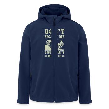 Don't follow me you won't make it - offroad gift - Men’s Recycled Softshell Jacket by Stanley/Stella - navy - Front - AI Model Male 185 light (185cm)
