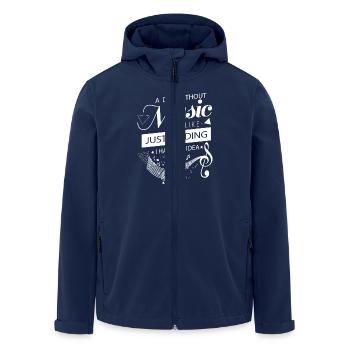 A day without music is like Just Kidding no idea - Men’s Recycled Softshell Jacket by Stanley/Stella - navy - Front - AI Model Male 185 light (185cm)