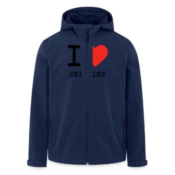 J'aime nager - Veste softshell homme en polyester recyclé Stanley/Stella - marine - Devant - AI Model Male 185 light (185cm)