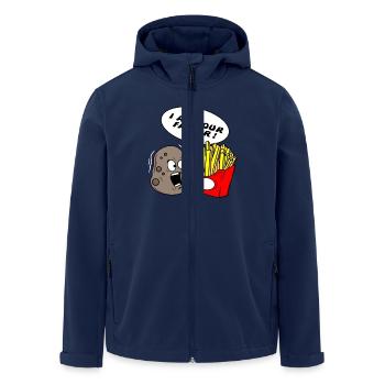 Star potato pommes frites wars father gift - Men’s Recycled Softshell Jacket by Stanley/Stella - navy - Front - AI Model Male 185 light (185cm)