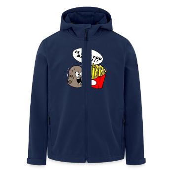 Potato French fries brother gift - Men’s Recycled Softshell Jacket by Stanley/Stella - navy - Front - AI Model Male 185 light (185cm)