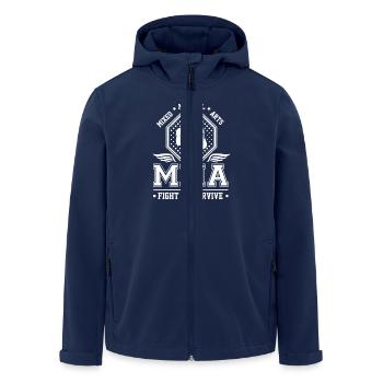 Mixed Martial Arts MMA Fight to survive - Men’s Recycled Softshell Jacket by Stanley/Stella - navy - Front - AI Model Male 185 light (185cm)