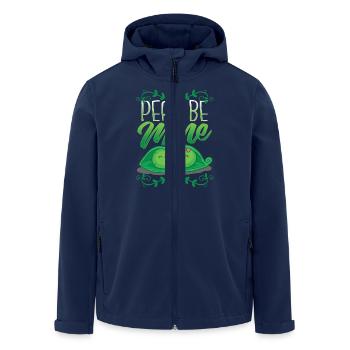 Valentinstag Vegan Vegetarier Gärtner Geschenk - Recycelte Männer Softshell-Jacke von Stanley/Stella - Navy - Vorne - AI Model Male 185 light (185cm)