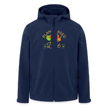 Plant Based Life - vegan & vegetarian - Men’s Recycled Softshell Jacket by Stanley/Stella - navy - Front - AI Model Male 185 light (185cm)