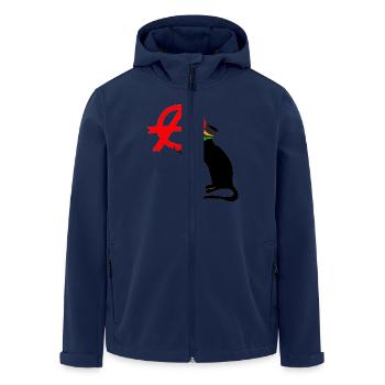 punk rock rat - Men’s Recycled Softshell Jacket by Stanley/Stella - navy - Front - AI Model Male 185 light (185cm)