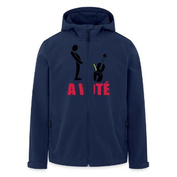 A voté - Veste softshell homme en polyester recyclé Stanley/Stella - marine - Devant - AI Model Male 185 light (185cm)